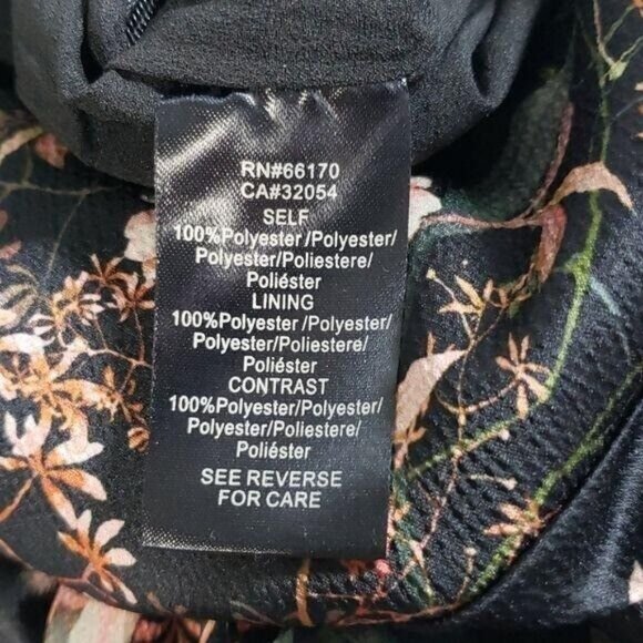 Anthropologie Adelyn Rae Rosanna Pink on Black Floral‎ print jumpsuit size L NEW - Picture 9 of 16